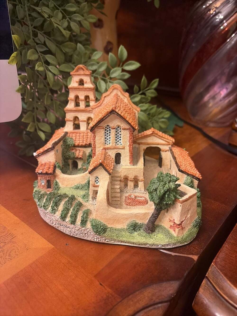 Vintage Maurice Wideman Hand-Painted 'The Mission' Miniature Sculpture, AC-013